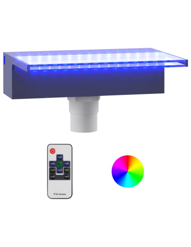 Sfioratore a Cascata con LED RGB Acrilico 30 cm