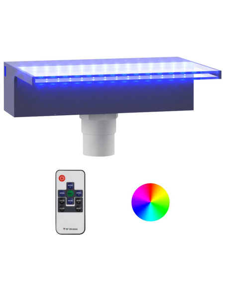 Sfioratore a Cascata con LED RGB Acrilico 30 cm