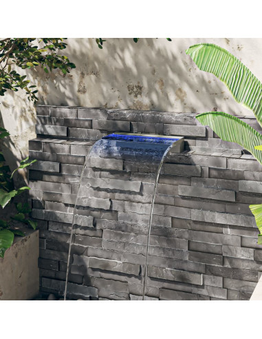 Sfioratore a Cascata con LED RGB Acciaio Inox 45 cm