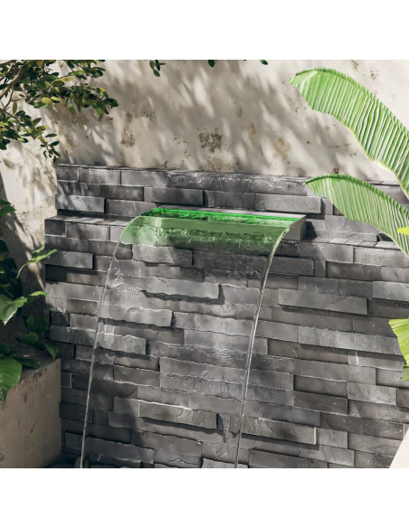 Sfioratore a Cascata con LED RGB Acciaio Inox 60 cm