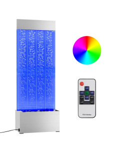 Colonna di Bolle con LED RGB Acciaio Inox e Acrilico 110 cm 2