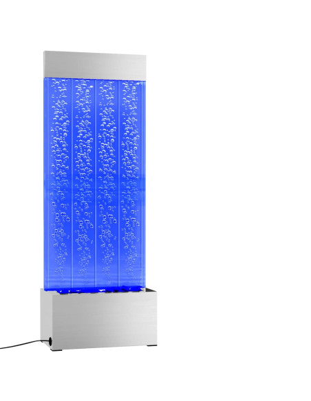 Colonna di Bolle con LED RGB Acciaio Inox e Acrilico 110 cm