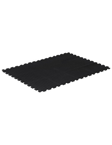 Piastrella per Pavimenti in Gomma Nera 12 mm 90x120 cm