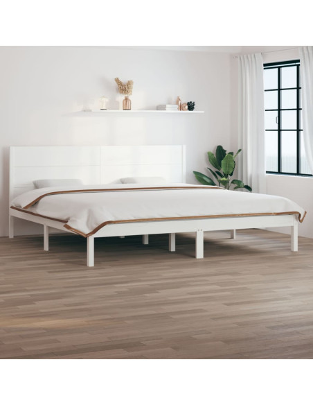 Giroletto Bianco in Legno Massello 180x200 cm Super King
