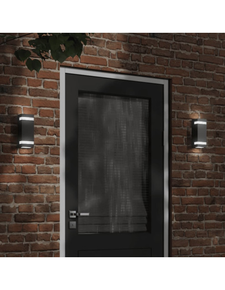 Applique da Esterno Nera in Acciaio Inossidabile