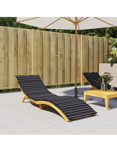 Cuscino per Lettino con Motivo a Quadri Nero in Tessuto Oxford