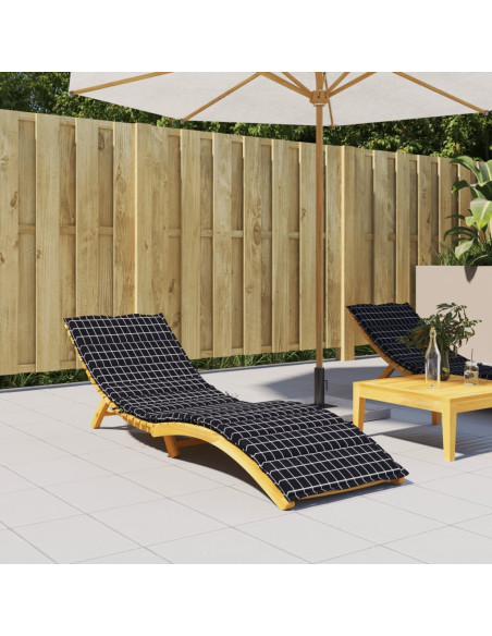 Cuscino per Lettino con Motivo a Quadri Nero in Tessuto Oxford