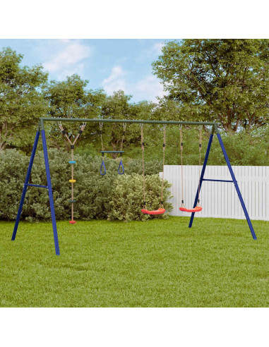 Set Gioco da Esterno con Altalene Trapezio e Altalena a Disco