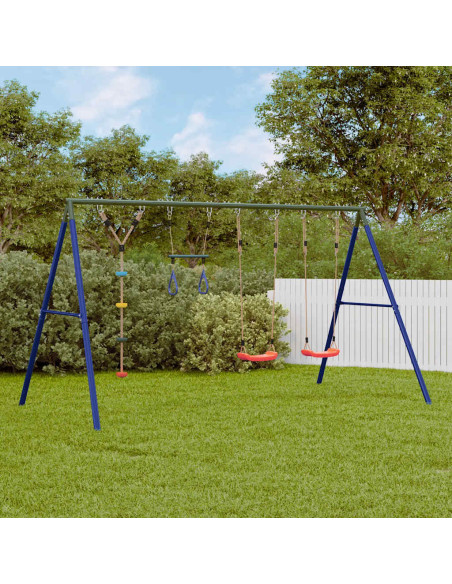 Set Gioco da Esterno con Altalene Trapezio e Altalena a Disco
