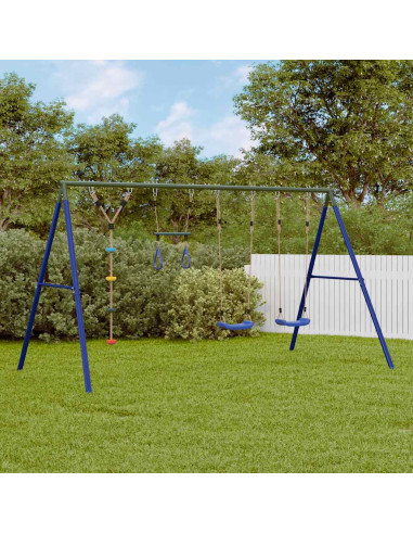 Set Gioco da Esterno con Altalene Trapezio e Altalena a Disco