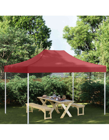Tetto per Tendone per Feste 4,5x3 m Rosso Borgogna 270 g/m²
