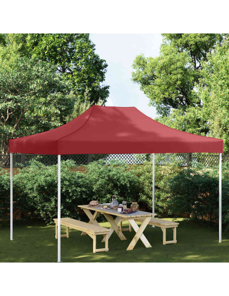 Tetto per Tendone per Feste 4,5x3 m Rosso Borgogna 270 g/m²