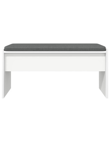 Panca per ingresso con cuscino Bianco 80 x 38 x 46 cm