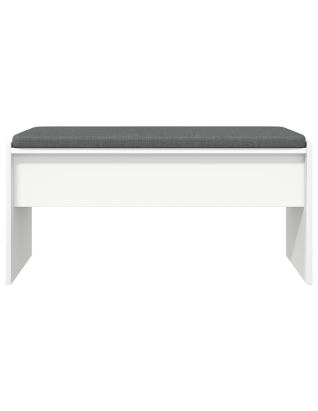 Panca per ingresso con cuscino Bianco 80 x 38 x 46 cm