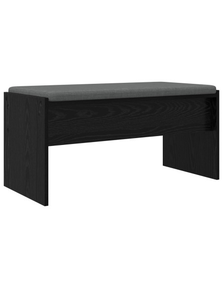 Panca per ingresso con cuscino Rovere Nero 83 x 38 x 40 cm