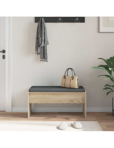 Panca per ingresso con cuscino Rovere Sonoma 83 x 38 x 40 cm