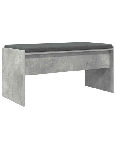 Panca per ingresso con cuscino Grigio cemento 83 x 38 x 40 cm