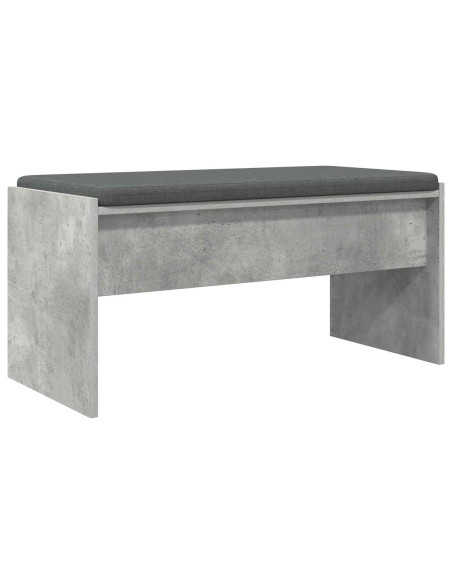 Panca per ingresso con cuscino Grigio cemento 83 x 38 x 40 cm