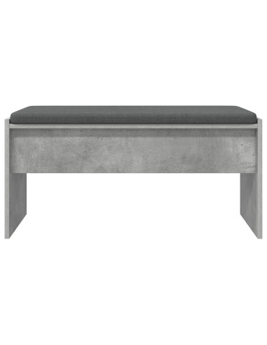Panca per ingresso con cuscino Grigio cemento 83 x 38 x 40 cm