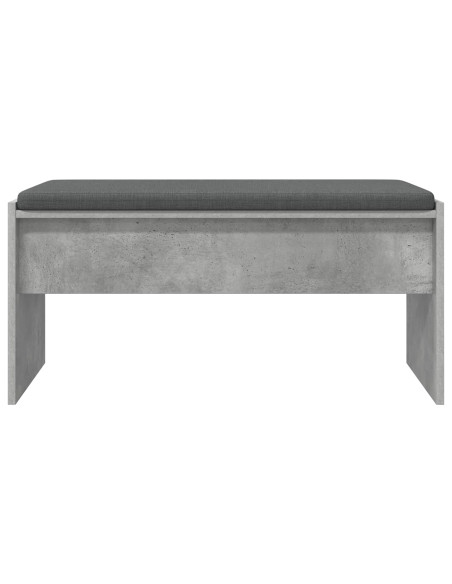 Panca per ingresso con cuscino Grigio cemento 83 x 38 x 40 cm