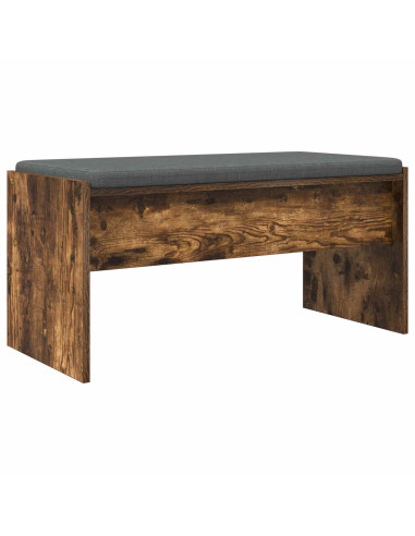 Panca per ingresso con cuscino Rovere fumé 83 x 38 x 40 cm