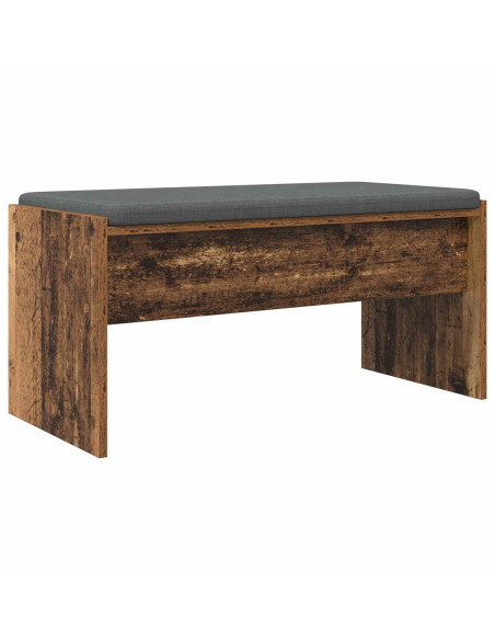 Panca per ingresso con cuscino Legno vecchio 83 x 38 x 40 cm