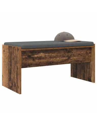Panca per ingresso con cuscino Legno vecchio 83 x 38 x 40 cm