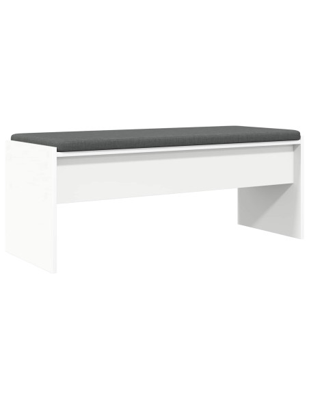 Panca per ingresso con cuscino Bianco 103 x 38 x 40 cm