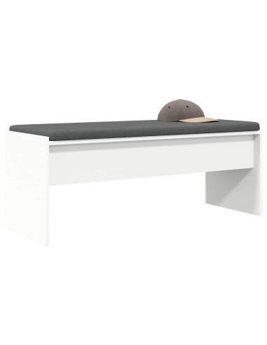 Panca per ingresso con cuscino Bianco 103 x 38 x 40 cm