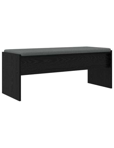 Panca per ingresso con cuscino Rovere Nero 103 x 38 x 40 cm