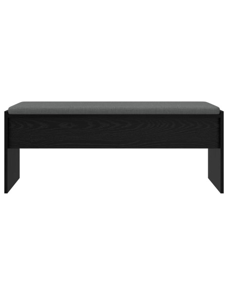 Panca per ingresso con cuscino Rovere Nero 103 x 38 x 40 cm