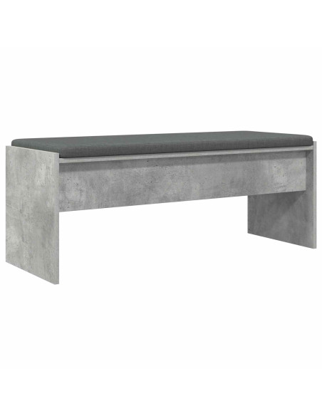Panca per ingresso con cuscino Grigio cemento 103 x 38 x 40 cm