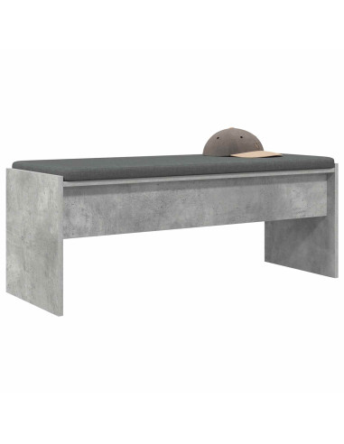Panca per ingresso con cuscino Grigio cemento 103 x 38 x 40 cm
