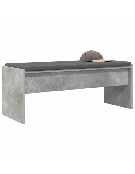 Panca per ingresso con cuscino Grigio cemento 103 x 38 x 40 cm