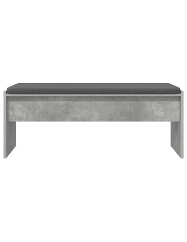 Panca per ingresso con cuscino Grigio cemento 103 x 38 x 40 cm