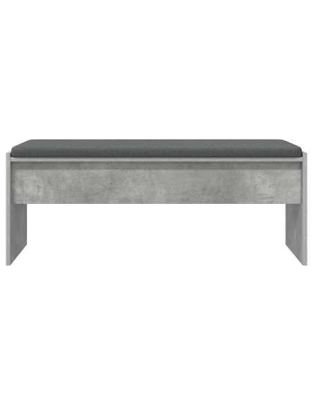 Panca per ingresso con cuscino Grigio cemento 103 x 38 x 40 cm