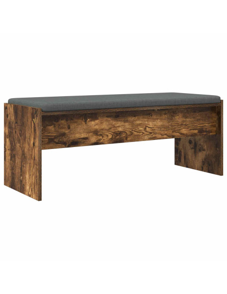 Panca per ingresso con cuscino Rovere fumé 103 x 38 x 40 cm