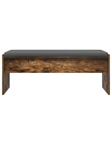 Panca per ingresso con cuscino Rovere fumé 103 x 38 x 40 cm
