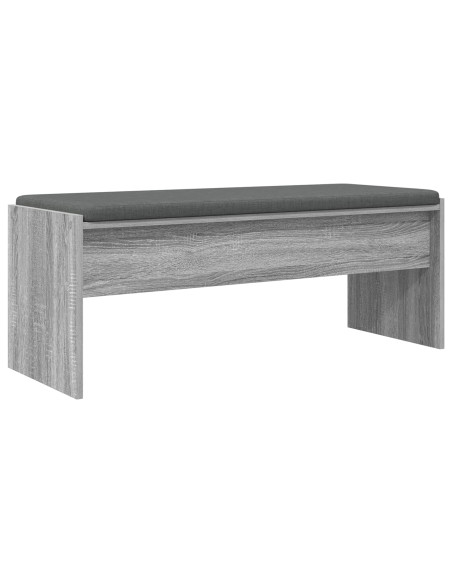 Panca per ingresso con cuscino Grigio Sonoma 103 x 38 x 40 cm