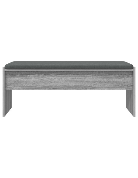 Panca per ingresso con cuscino Grigio Sonoma 103 x 38 x 40 cm