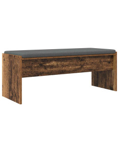 Panca per ingresso con cuscino Legno vecchio 103 x 38 x 40 cm 2