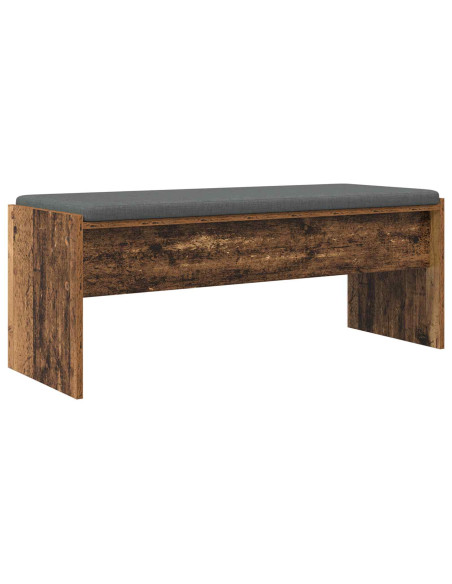 Panca per ingresso con cuscino Legno vecchio 103 x 38 x 40 cm