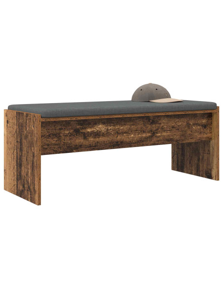 Panca per ingresso con cuscino Legno vecchio 103 x 38 x 40 cm