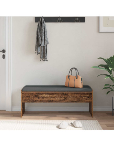 Panca per ingresso con cuscino Legno vecchio 103 x 38 x 40 cm