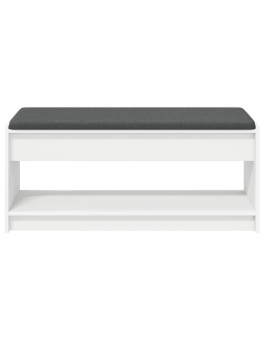 Panca per ingresso con cuscino Bianco 103 x 38 x 45 cm