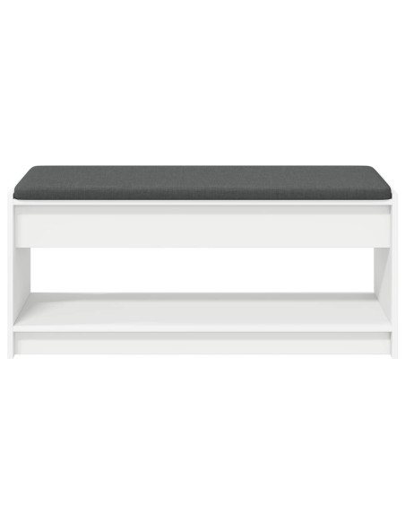 Panca per ingresso con cuscino Bianco 103 x 38 x 45 cm