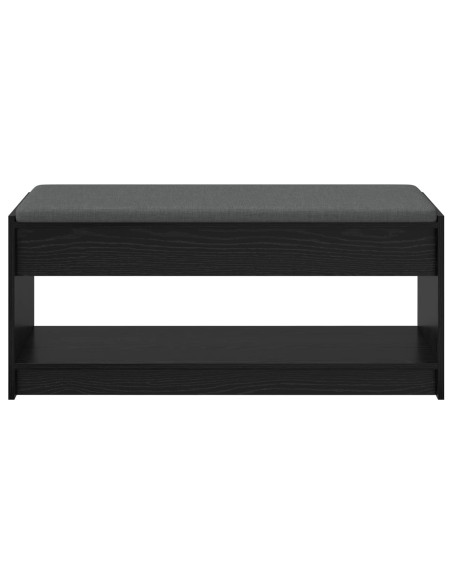 Panca per ingresso con cuscino Rovere Nero 103 x 38 x 45 cm