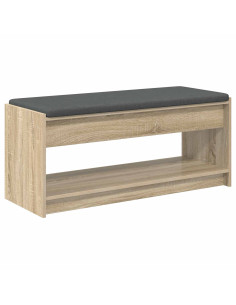 Panca per ingresso con cuscino Rovere Sonoma 103 x 38 x 45 cm 2