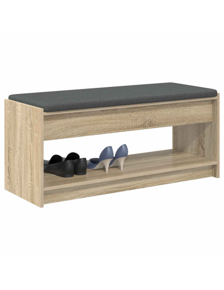 Panca per ingresso con cuscino Rovere Sonoma 103 x 38 x 45 cm
