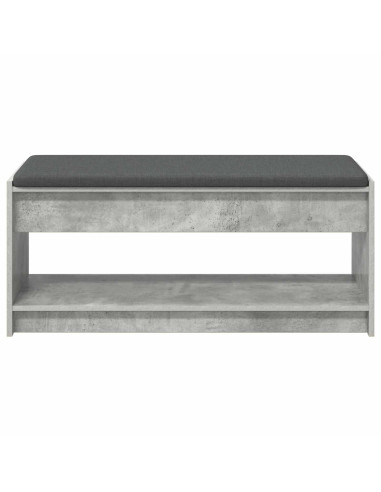 Panca per ingresso con cuscino Grigio cemento 103 x 38 x 45 cm